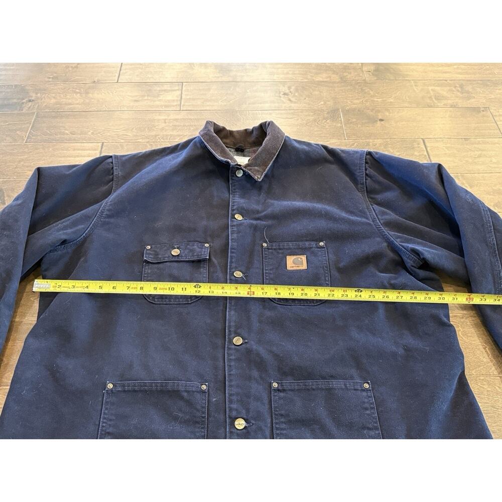 Vintage Carhartt Mens Blue Blanket Lined Canvas WorkWear Jacket Size 3XL C02 MDT - Picture 8 of 8